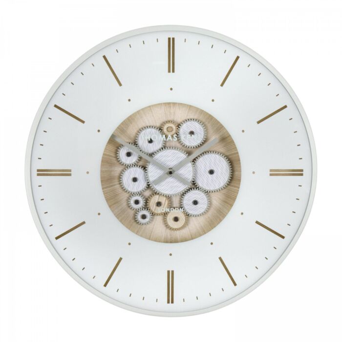 Thomas Kent Clocksmith Cog Ivory Large Wall Clock
